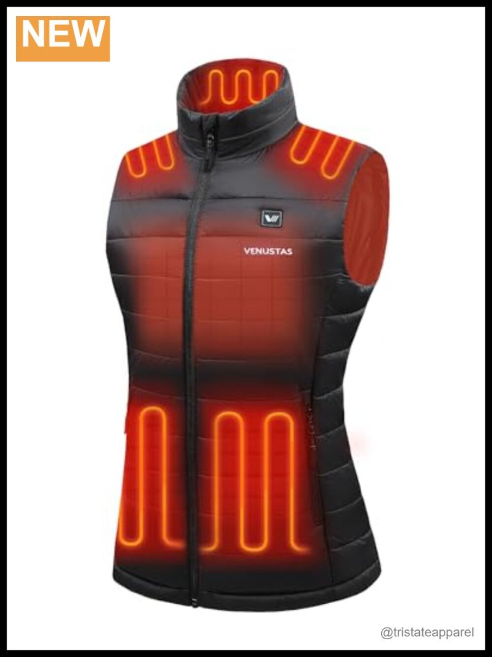 Venustas Women's Heated Vest with Battery Pack Sleeveless Quilted Puffer